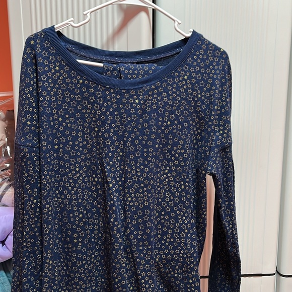 Navy-blue with golden stars pjs - Picture 5 of 5